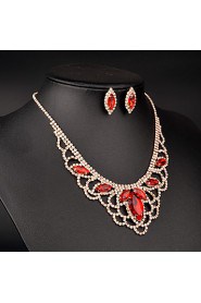 Jewelry Set Women's Anniversary / Wedding / Birthday / Gift / Party / Special Occasion Jewelry Sets Rhinestone CrystalNecklaces /