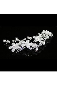 Women's Alloy Headpiece-Wedding / Special Occasion Hair Combs Clear Round