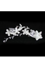 Women's Alloy Headpiece-Wedding / Special Occasion Hair Combs Clear Round