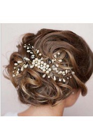 Bride's Flower Shape Rhinestone Hair Comb Wedding Hair Clip Accessories 1 PC