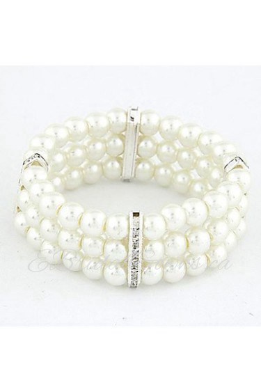 Fashion Wild Temperament Rhinestone Pearl Bracelet (More Colors)