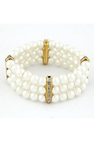 Fashion Wild Temperament Rhinestone Pearl Bracelet (More Colors)