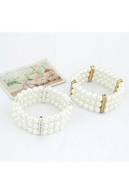 Fashion Wild Temperament Rhinestone Pearl Bracelet (More Colors)