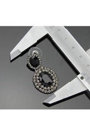 Lady's Silver AZircon Stone Drop Earrings for Wedding Party Jewelry