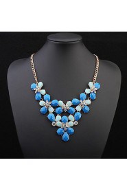 Bohemia Super Flash Rhinestone Colorful Flower Necklaces For Women Accessories