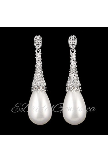 Drop Earrings Women's Pearl/Alloy Earring