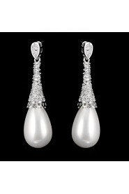 Drop Earrings Women's Pearl/Alloy Earring