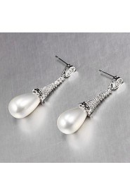 Drop Earrings Women's Pearl/Alloy Earring