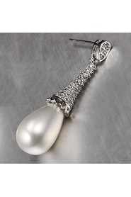 Drop Earrings Women's Pearl/Alloy Earring