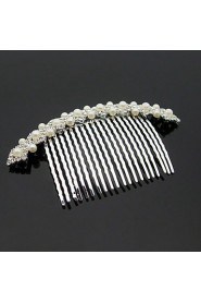 Women's Alloy / Imitation Pearl Headpiece-Wedding / Special Occasion / Outdoor Hair Combs Clear Square Cut