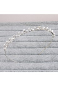 Women's Pearl Headpiece-Wedding / Special Occasion / Casual / Office & Career / Outdoor Headbands 1 Piece Clear Round