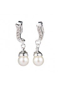 Graceful Ladies'/Women's Alloy Wedding/Party Jewelry Set With Pearl/Rhinestone