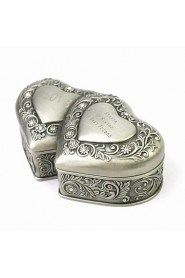 Personalized Unique Double Heart-shaped Tin Alloy Women's Jewelry Box