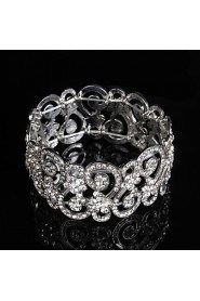 Women's Chain / Round Bangles Bracelet Alloy Rhinestone