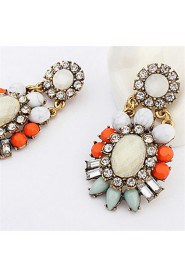 Jewelry Charm Fashion Wedding Earrings With Rhinestone Drop Earring Gold Plated Crystal Dangle Earrings For Women