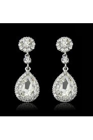 Lady's Multi-Stone Zircon Huggie Drop Earrings for Wedding Party Jewelry