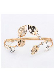 New Fashion Accessories Jewelry Copper Four Leaf Cuff Bangle For Women Girl Nice Gift