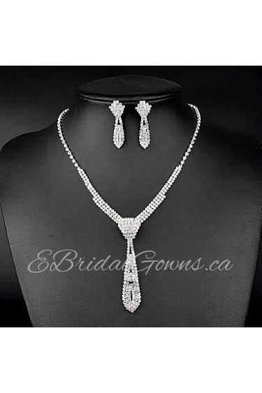 Jewelry Set Women's Anniversary / Wedding / Birthday / Gift / Party / Special Occasion Jewelry Sets Rhinestone RhinestoneNecklaces /