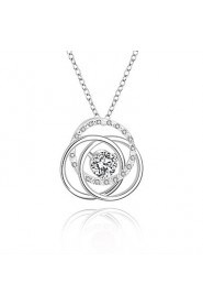 Cremation Jewelry 925 sterling silver Geometric Flower with Colorful Zircon Pendant Necklace for Women