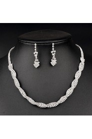 Jewelry Set Women's Anniversary / Wedding / Birthday / Gift / Party / Special Occasion Jewelry Sets Rhinestone CrystalNecklaces /