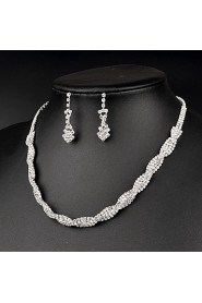 Jewelry Set Women's Anniversary / Wedding / Birthday / Gift / Party / Special Occasion Jewelry Sets Rhinestone CrystalNecklaces /