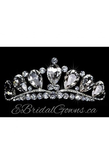 Women's Rhinestone / Crystal / Alloy Headpiece-Wedding / Special Occasion Tiaras 1 Piece Round