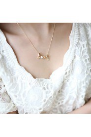 Women's European Style LOVE Exquisite Fashion Alloy Necklace With Rhinestone