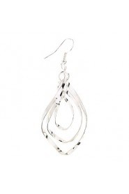 Fashionable Multilayer Button-shaped Sterling Silver Earring