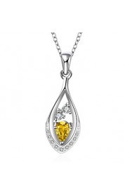 Cremation Jewelry 925 sterling silver Water Drop with Zircon Pendant Necklace for Women