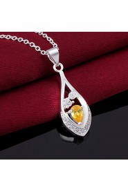 Cremation Jewelry 925 sterling silver Water Drop with Zircon Pendant Necklace for Women