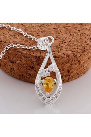 Cremation Jewelry 925 sterling silver Water Drop with Zircon Pendant Necklace for Women