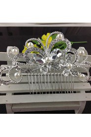 Silver Crystal Butterfly Hair Comb for Wedding Party Hair Jewelry