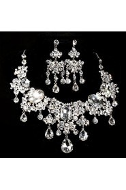 Women's Alloy/Rhinestone Wedding/Party Jewelry Set