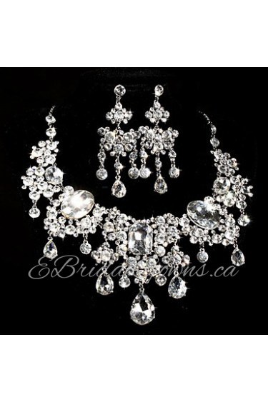 Women's Alloy/Rhinestone Wedding/Party Jewelry Set