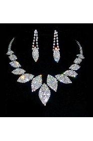 Jewelry Set Women's Anniversary / Birthday Jewelry Sets Alloy / Rhinestone Rhinestone Necklaces / Earrings As the Picture