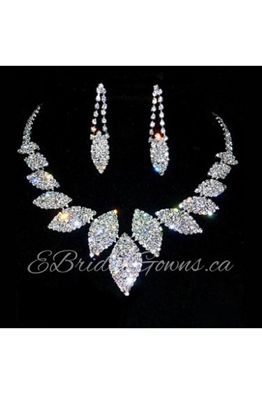 Jewelry Set Women's Anniversary / Birthday Jewelry Sets Alloy / Rhinestone Rhinestone Necklaces / Earrings As the Picture