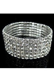 Women's Elastic Rhinestone Bridal Jewelry Bracelet