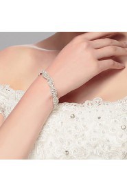 Women's Chain Bracelet Silver / Alloy Rhinestone