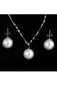 Jewelry Set Women's Wedding / Daily Jewelry Sets Alloy Imitation Pearl Necklaces / Earrings Silver