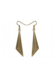 Women Statement Irregular Geometric Alloy Drop Earrings Gold Ear Hook