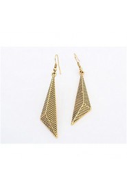 Women Statement Irregular Geometric Alloy Drop Earrings Gold Ear Hook