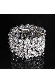 Women's Chain / Round Bangles Bracelet Alloy Rhinestone