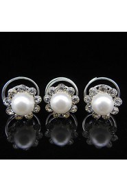 Headpieces In 2 Pieces Gorgeous Rhinestones/ Imitation Pearl Wedding Headpieces