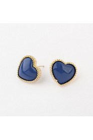 Korean Fashion Style Lovely Ladies Peach Heart Stud Earrings Women Wonderful Accessories