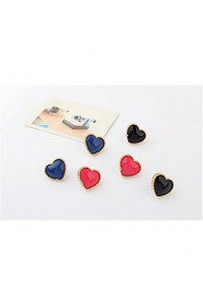 Korean Fashion Style Lovely Ladies Peach Heart Stud Earrings Women Wonderful Accessories