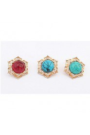 New Arrival Elegant Fashion Cute Women Ladies Girls Jewelry Bohemia 3 Colors Rose Sun Flower Stud Earrings