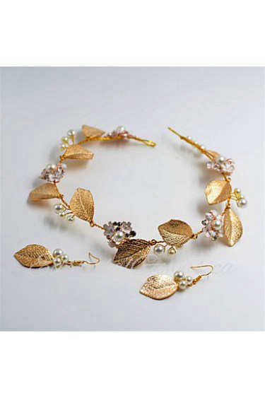 Women's / Flower Girl's Crystal / Alloy Headpiece-Wedding / Special Occasion Headbands 3 Pieces