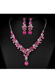 Rose Zircon Jewelry Set for Wedding Party