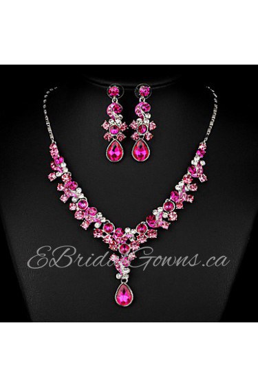 Rose Zircon Jewelry Set for Wedding Party