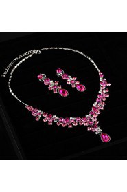 Rose Zircon Jewelry Set for Wedding Party